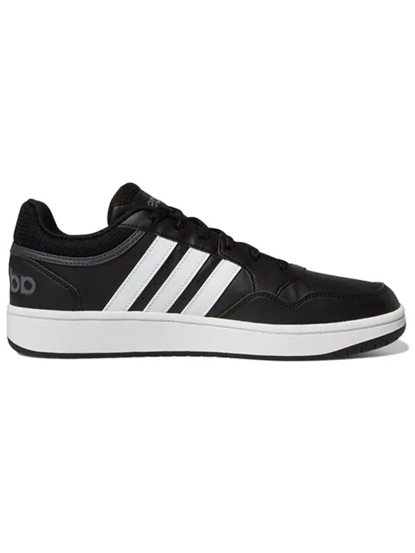Кроссовки hoops 3.0 low 'core black grey' Adidas — изображение 2 из 4, черный