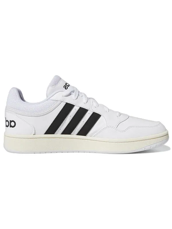 Кроссовки hoops 3.0 низкие классические винтажные туфли Adidas — изображение 2 из 4, белый/черный/белый