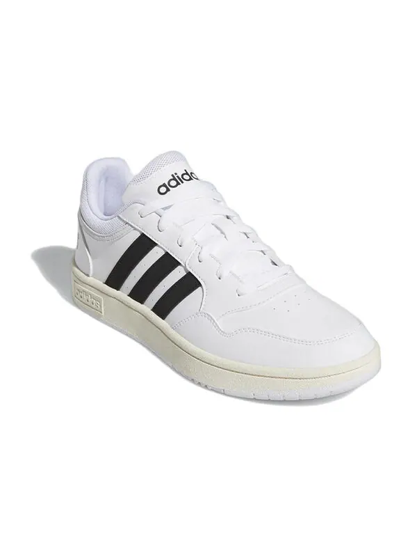 Кроссовки hoops 3.0 низкие классические винтажные туфли Adidas — изображение 3 из 4, белый/черный/белый