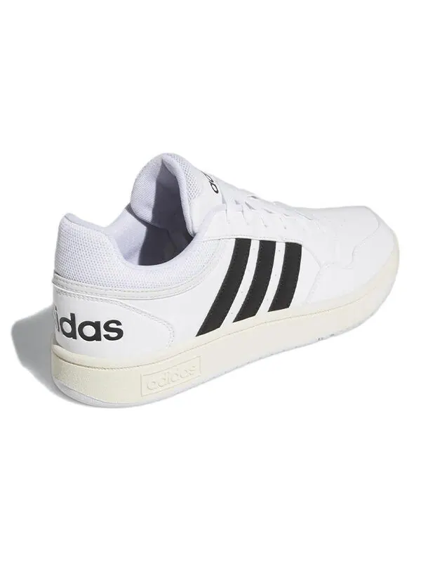 Кроссовки hoops 3.0 низкие классические винтажные туфли Adidas — изображение 4 из 4, белый/черный/белый