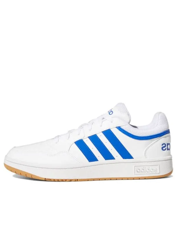 Кроссовки hoops 3.0 низкие классические винтажные туфли Adidas — изображение 1 из 4, белый/синий