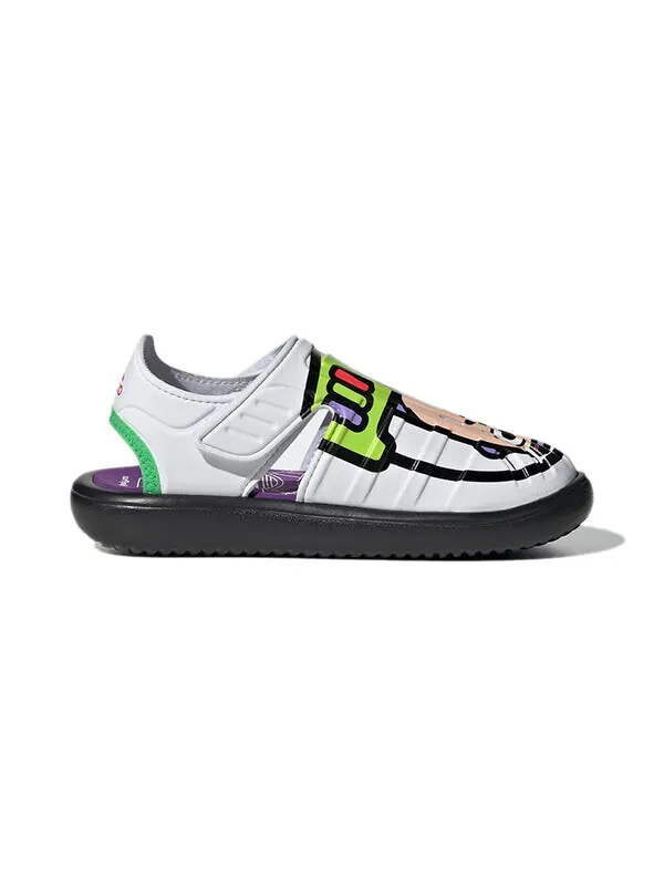Сандалии (PS) adidas Water Sandals x Disney 'White Black Green' — изображение 2 из 4, белый/черный/зеленый