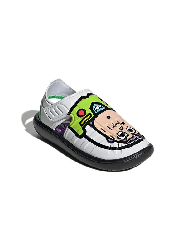 Сандалии (PS) adidas Water Sandals x Disney 'White Black Green' — изображение 3 из 4, белый/черный/зеленый