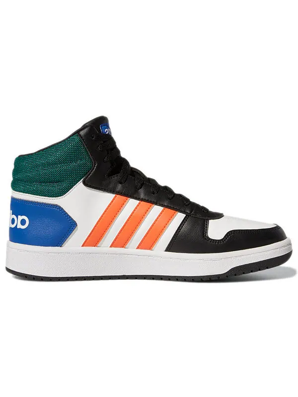Кроссовки баскетбольные hoops 2.0 mid Adidas — изображение 2 из 4, белый/мульти