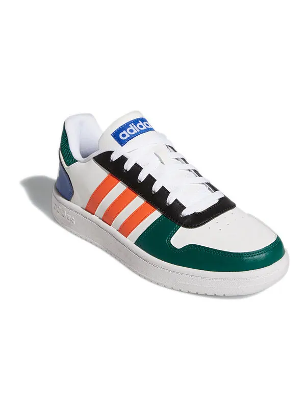 Кроссовки neo hoops 2.0 Adidas — изображение 3 из 4, белый/зеленый/оранжевый