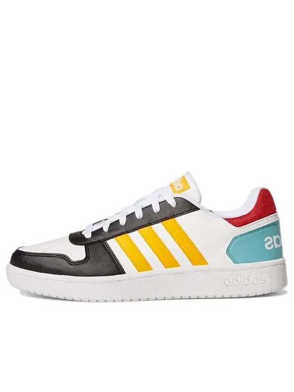 Кроссовки neo hoops 2.0 Adidas — изображение 1 из 4, белый/черный/желтый