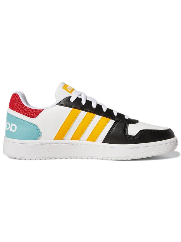 Кроссовки neo hoops 2.0 Adidas — изображение 2 из 4, белый/черный/желтый