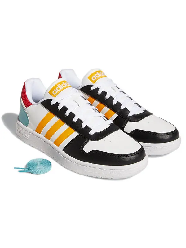 Кроссовки neo hoops 2.0 Adidas — изображение 4 из 4, белый/черный/желтый