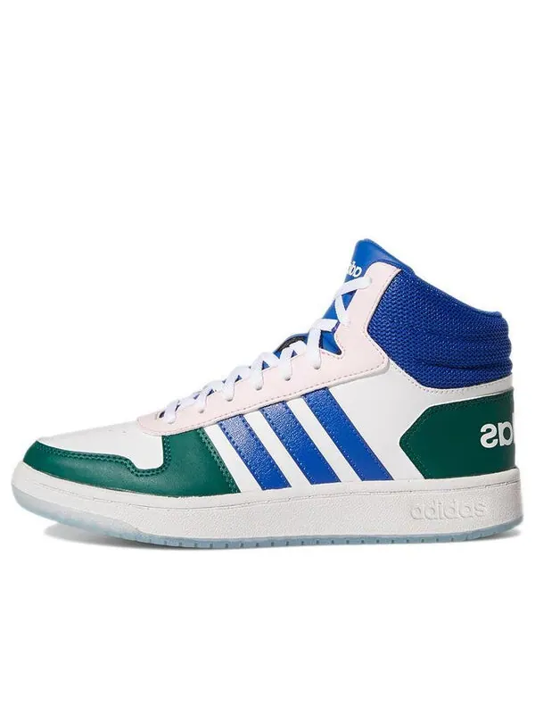 Кроссовки neo hoops 2.0 средние кроссовки Adidas — изображение 1 из 4, белый/синий/зеленый