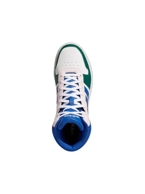 Кроссовки neo hoops 2.0 средние кроссовки Adidas — изображение 2 из 4, белый/синий/зеленый