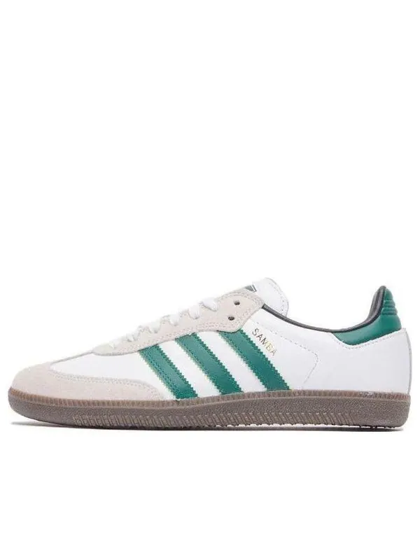 Кроссовки samba adv Adidas — изображение 1 из 4, белый/зеленый