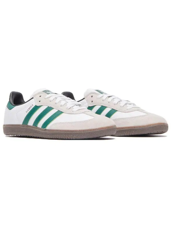 Кроссовки samba adv Adidas — изображение 3 из 4, белый/зеленый