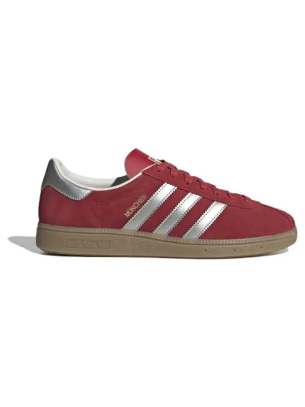 Кроссовки мюнхен Adidas, алый — изображение 2 из 4, серебристый