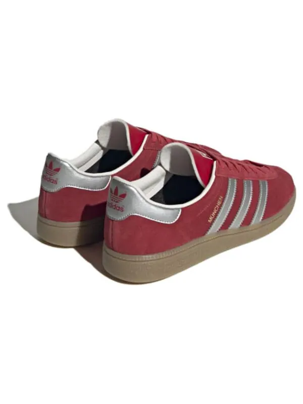 Кроссовки мюнхен Adidas, алый — изображение 3 из 4, серебристый