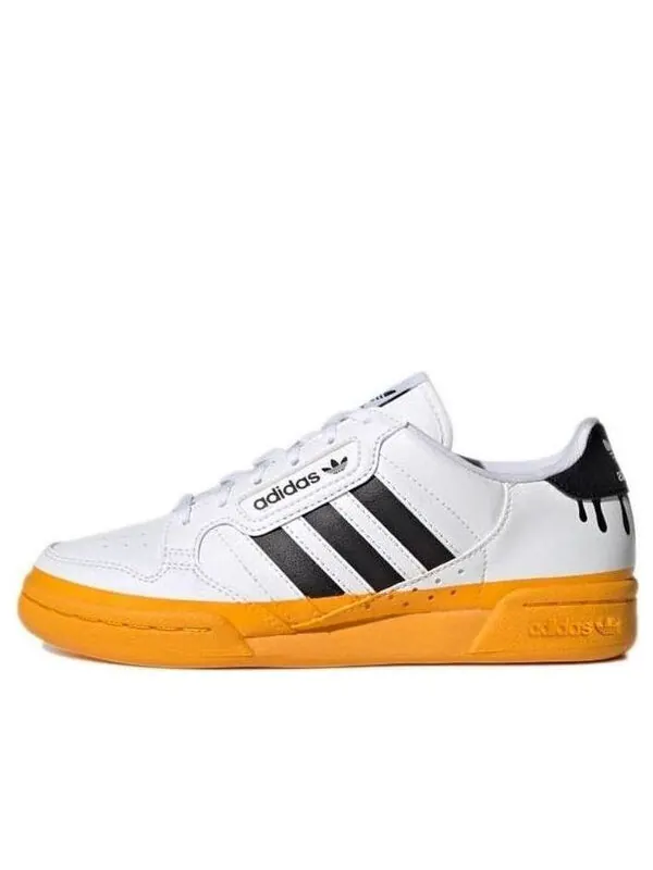 Кроссовки оригинальные континентальные 80 полосок Adidas — изображение 1 из 1, белый/черный/золотистый
