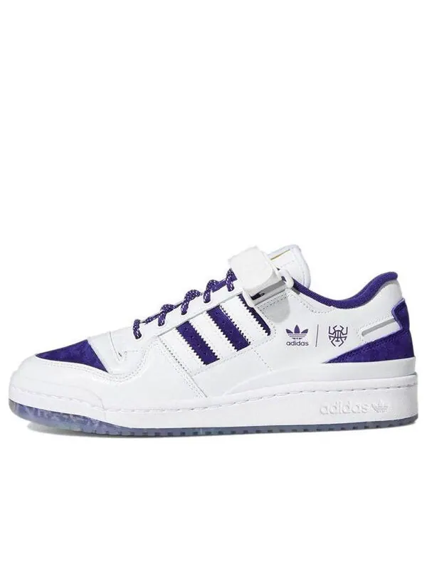Кроссовки donovan mitchell x forum низкие Adidas — изображение 1 из 4, белый/фиолетовый