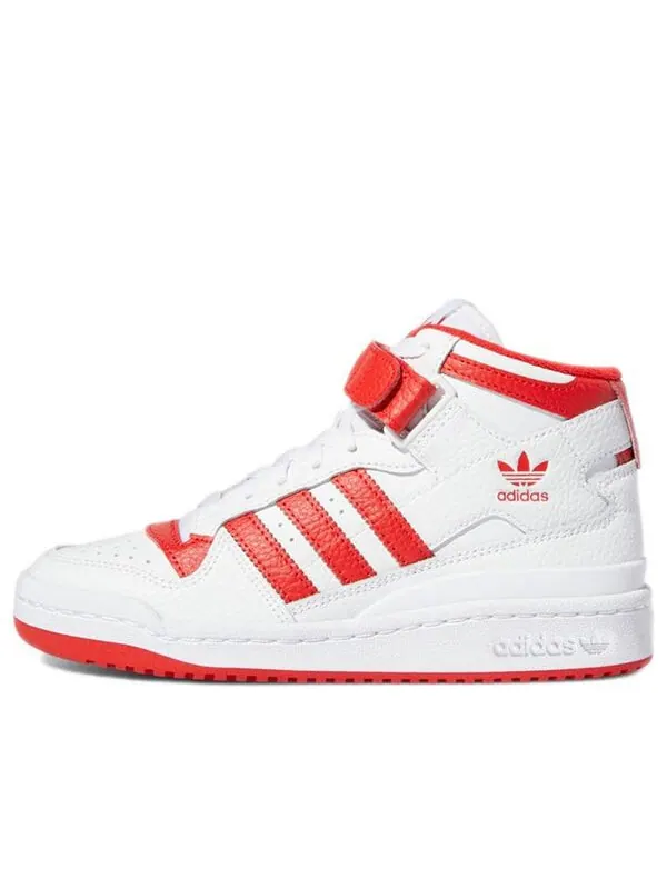 Кроссовки форум mid j Adidas — изображение 1 из 4, белый/красный