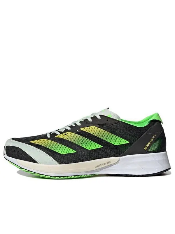 Кроссовки adizero adios 7 'black solar green' Adidas — изображение 1 из 4, черный/зеленый