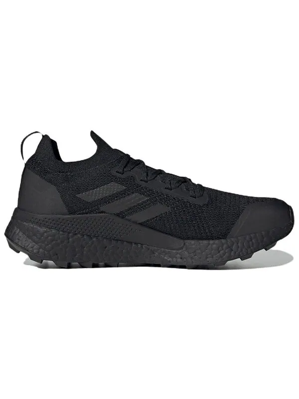 Кроссовки terrex two ultra trail running shoes 'black grey' Adidas — изображение 2 из 4, черный/черный/серый