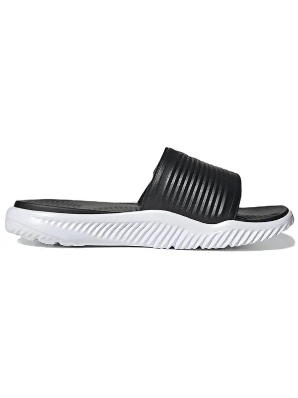 Кроссовки alphabounce slide 'black white' Adidas — изображение 2 из 4, черный/белый