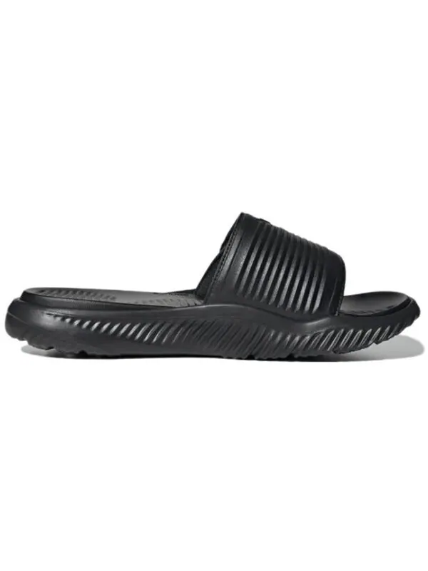 Кроссовки alphabounce slide 'triple black' Adidas — изображение 2 из 4, черный