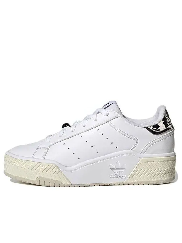 Кроссовки оригинальные Court Tourino Bold Shoes Adidas — изображение 1 из 4, белый/белый/черный