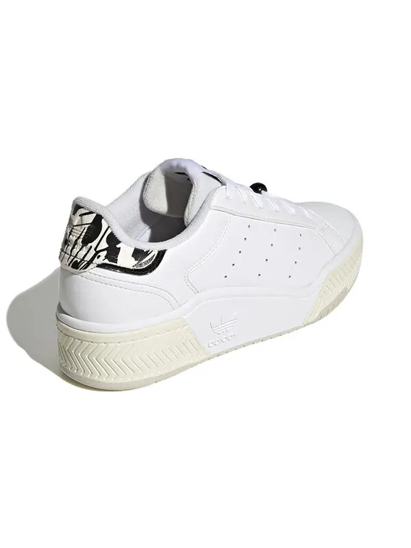 Кроссовки оригинальные Court Tourino Bold Shoes Adidas — изображение 4 из 4, белый/белый/черный