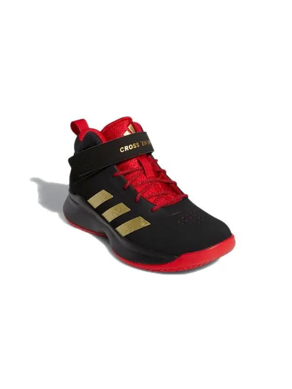 Кроссовки adidas Cross Em Up 5 Wide Slip On 'Core Black Gold Metallic Scarlet' — изображение 3 из 4
