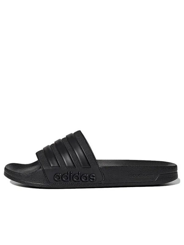 Тапочки adilette shower slides lightweight cozy casual black slippers Adidas — изображение 1 из 4, черный