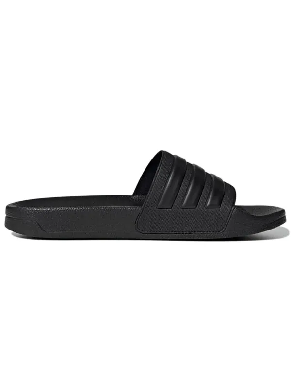 Тапочки adilette shower slides lightweight cozy casual black slippers Adidas — изображение 2 из 4, черный