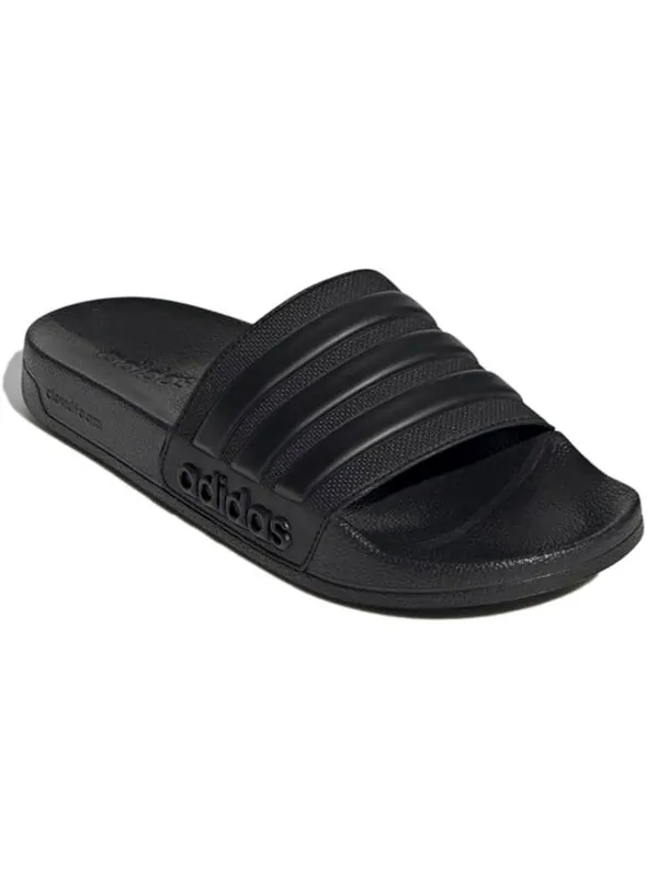 Тапочки adilette shower slides lightweight cozy casual black slippers Adidas — изображение 3 из 4, черный