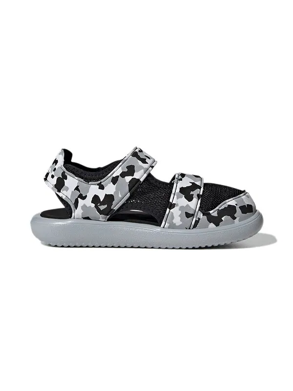 Сандалии (PS) adidas Comfort Casual Sports Black Gray Sandals 'Black Gray' — изображение 2 из 4, черный/серый