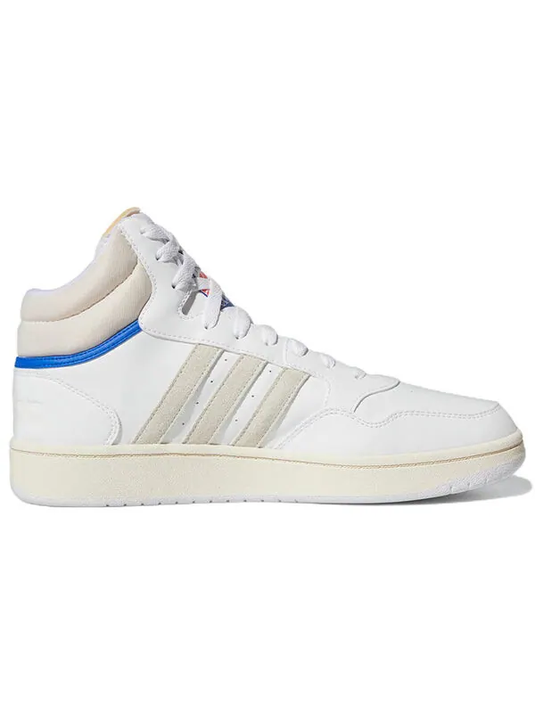 Кроссовки hoops 3.0 средние Adidas — изображение 2 из 4, белый/белый/черный