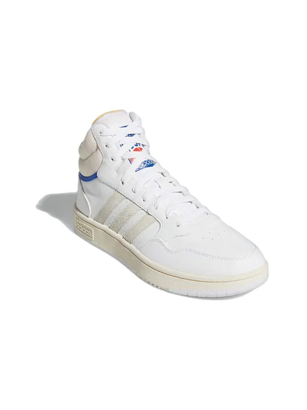 Кроссовки hoops 3.0 средние Adidas — изображение 3 из 4, белый/белый/черный