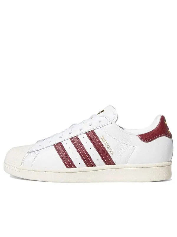 Кроссовки мужские Adidas Superstar с контрастными полосками — изображение 1 из 4, белый/красный