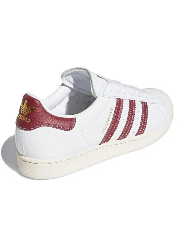 Кроссовки мужские Adidas Superstar с контрастными полосками — изображение 4 из 4, белый/красный