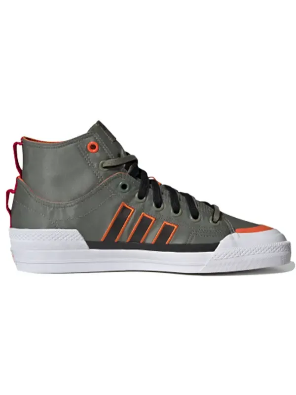 Кроссовки оригинальные nizza hi dl Adidas — изображение 2 из 4, зеленый/белый/оранжевый