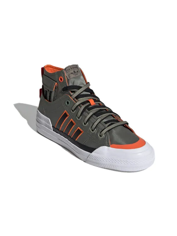 Кроссовки оригинальные nizza hi dl Adidas — изображение 3 из 4, зеленый/белый/оранжевый