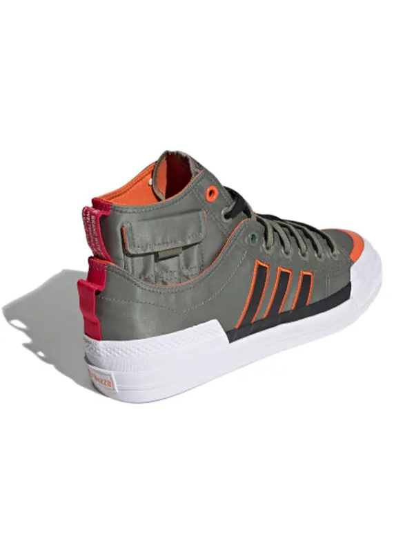 Кроссовки оригинальные nizza hi dl Adidas — изображение 4 из 4, зеленый/белый/оранжевый