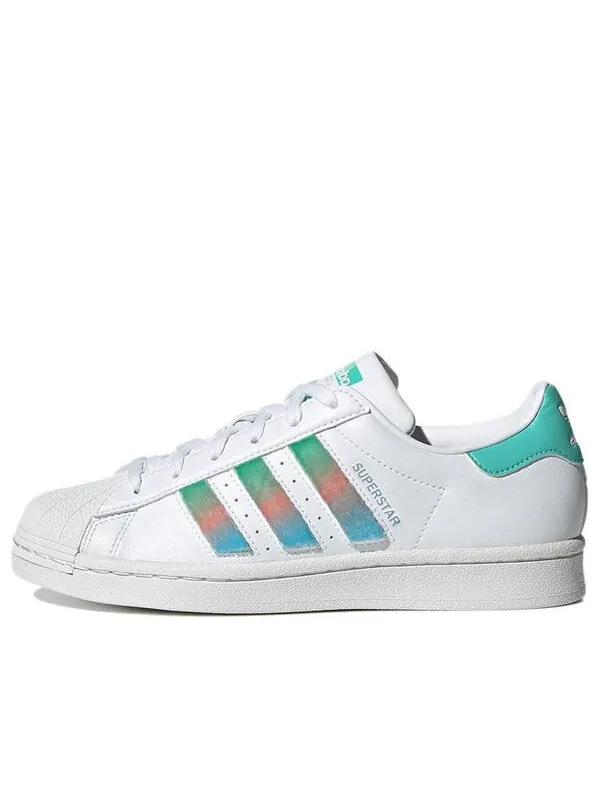 Кроссовки originals superstar for white/green/blue Adidas — изображение 1 из 4, белый/зеленый/синий