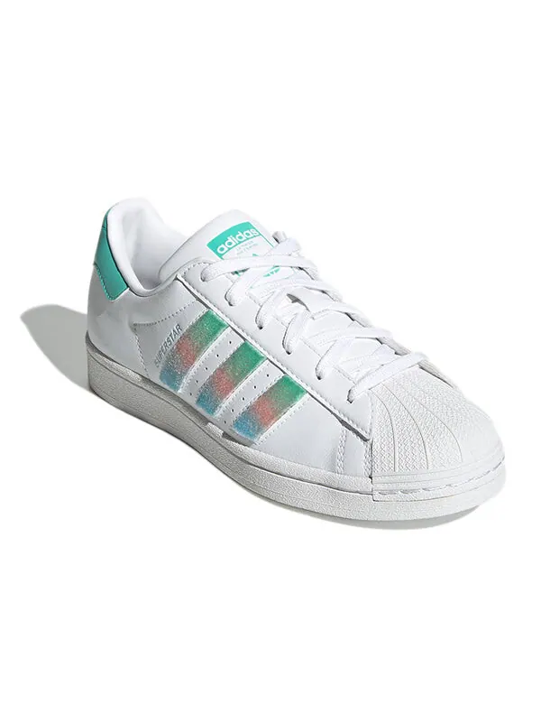 Кроссовки originals superstar for white/green/blue Adidas — изображение 3 из 4, белый/зеленый/синий