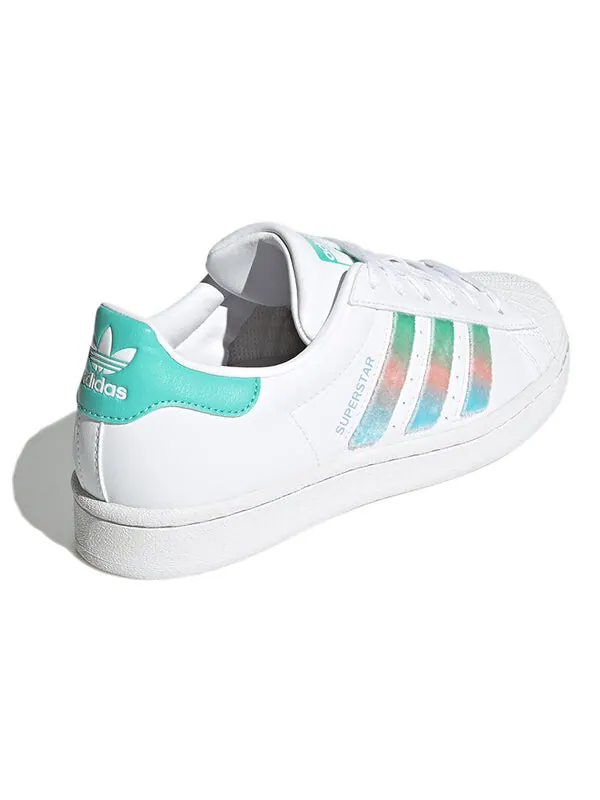 Кроссовки originals superstar for white/green/blue Adidas — изображение 4 из 4, белый/зеленый/синий