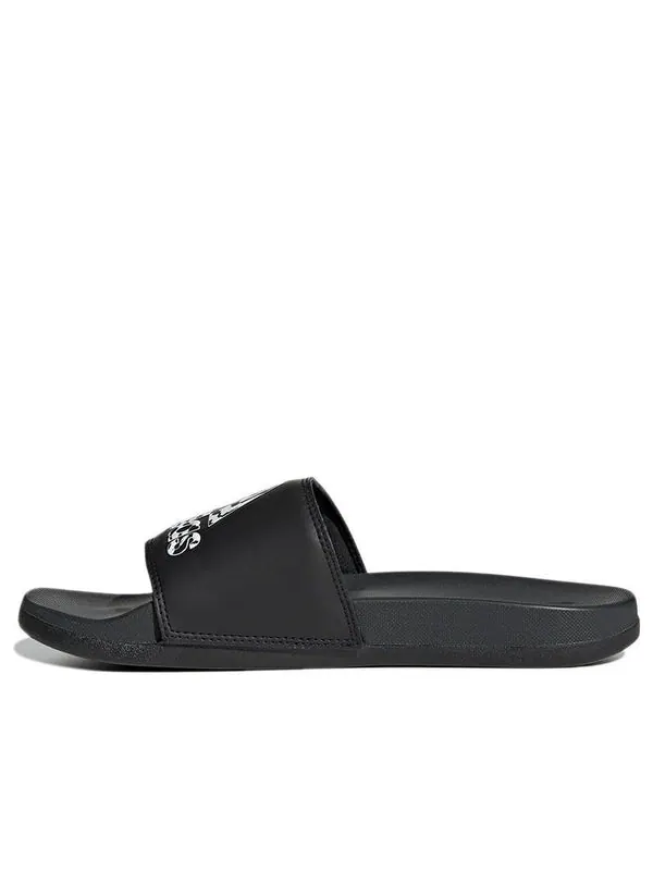 Тапочки adilette comfort slide 'black zebra' Adidas