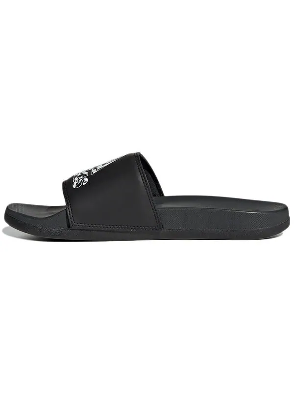 Тапочки adilette comfort slide 'black zebra' Adidas — изображение 2 из 4, черный