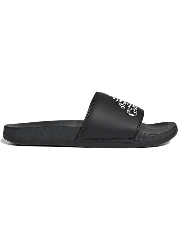 Тапочки adilette comfort slide 'black zebra' Adidas — изображение 3 из 4, черный
