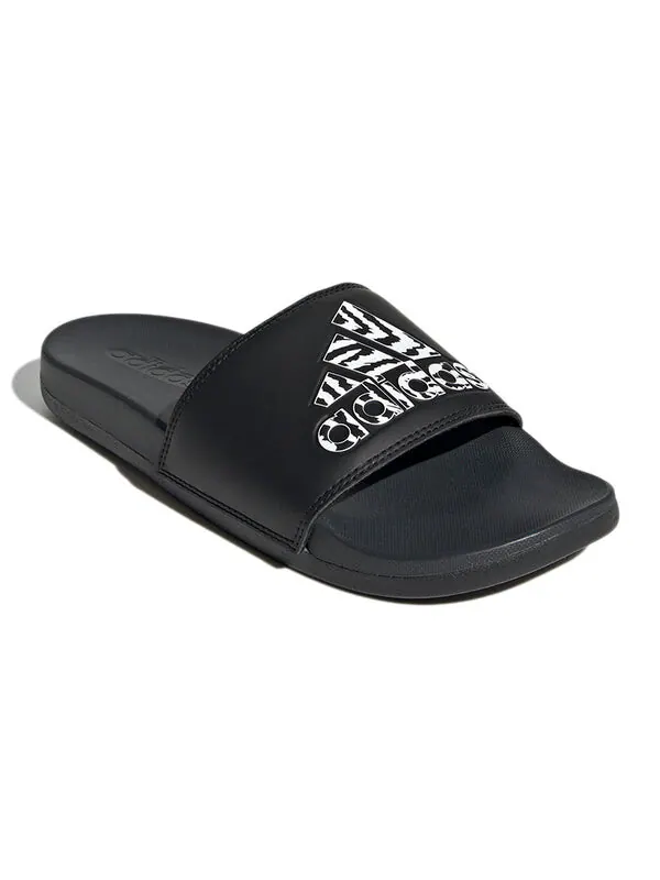 Тапочки adilette comfort slide 'black zebra' Adidas — изображение 4 из 4, черный