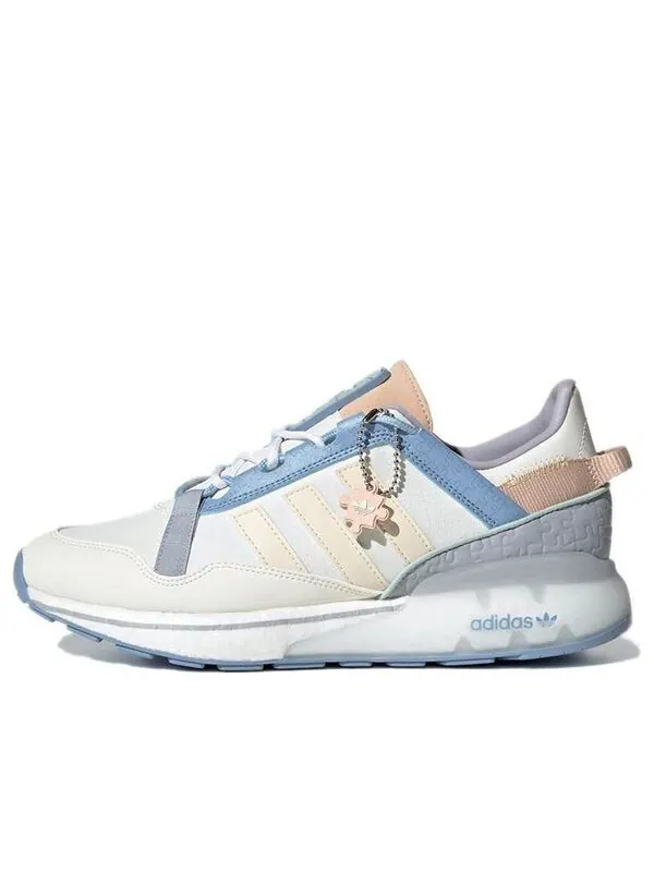 Кроссовки оригинальные zx 2k boost pure running shoes Adidas — изображение 1 из 4, белый/серый/синий