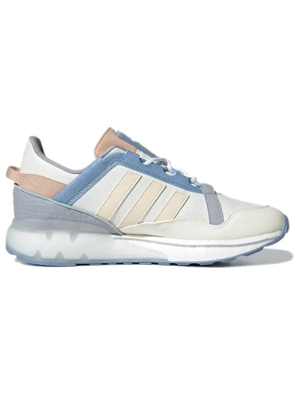 Кроссовки оригинальные zx 2k boost pure running shoes Adidas — изображение 2 из 4, белый/серый/синий