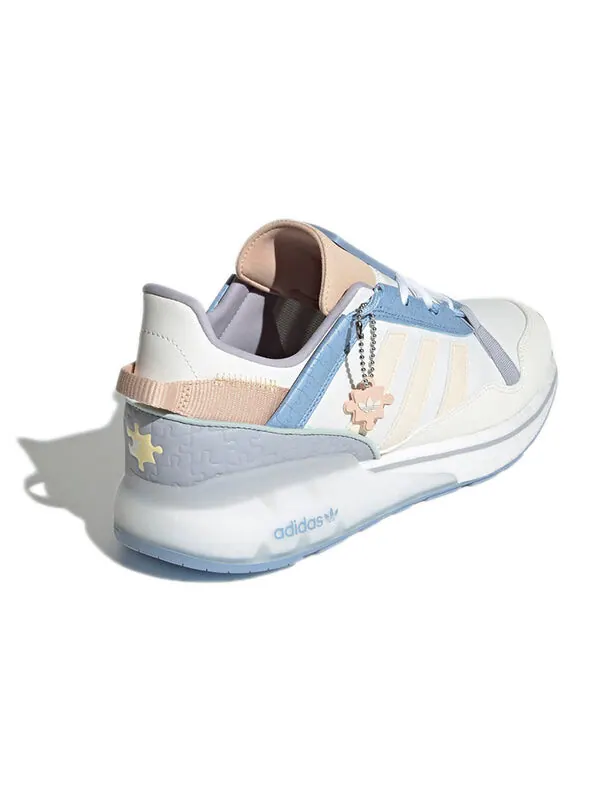 Кроссовки оригинальные zx 2k boost pure running shoes Adidas — изображение 4 из 4, белый/серый/синий