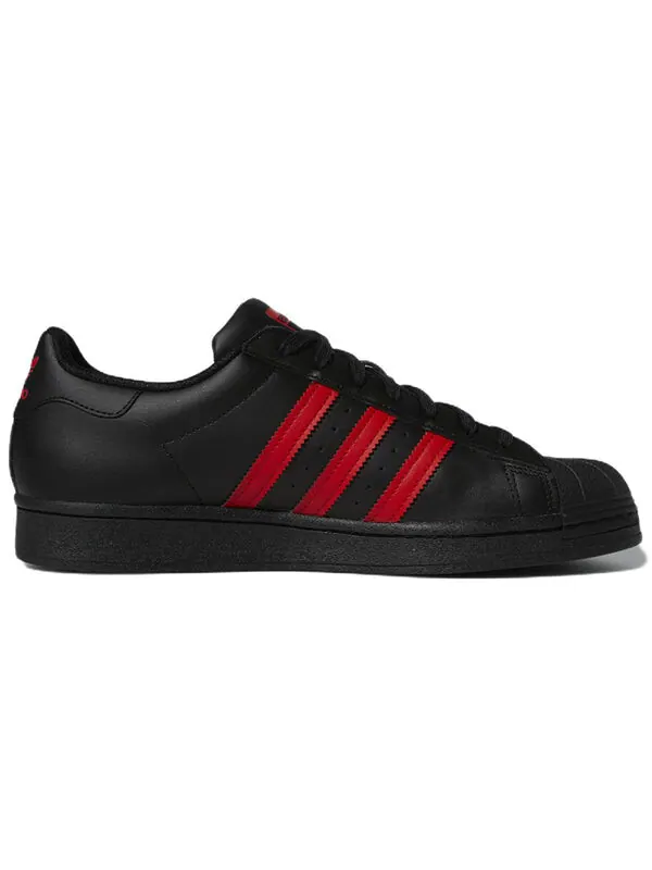 Кроссовки суперзвезда Adidas — изображение 2 из 4, черный/красный